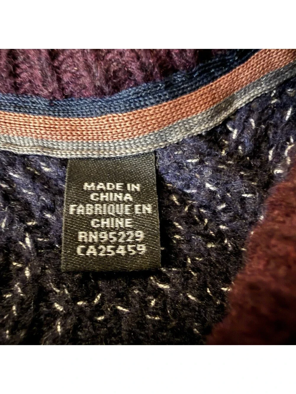 Ted Baker London Mens Size 7 Navy Blue Chunky Knit Wool Blend Crewneck Sweater